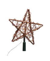 Kurt Adler 20-Light Fairy Light Natural Rattan Star Tree Topper