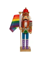 Kurt Adler 12" Wooden Gay Pride Nutcracker