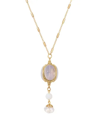 2028 Opal Spinner Drop Necklace