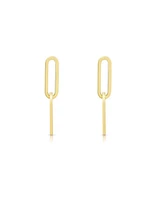 The Lovery Double Link Paperclip Drop Earrings