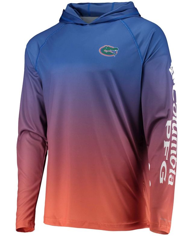 Columbia Men's Royal Florida Gators Terminal Tackle Omni-Shade Upf 50 Long  Sleeve Hooded T-shirt