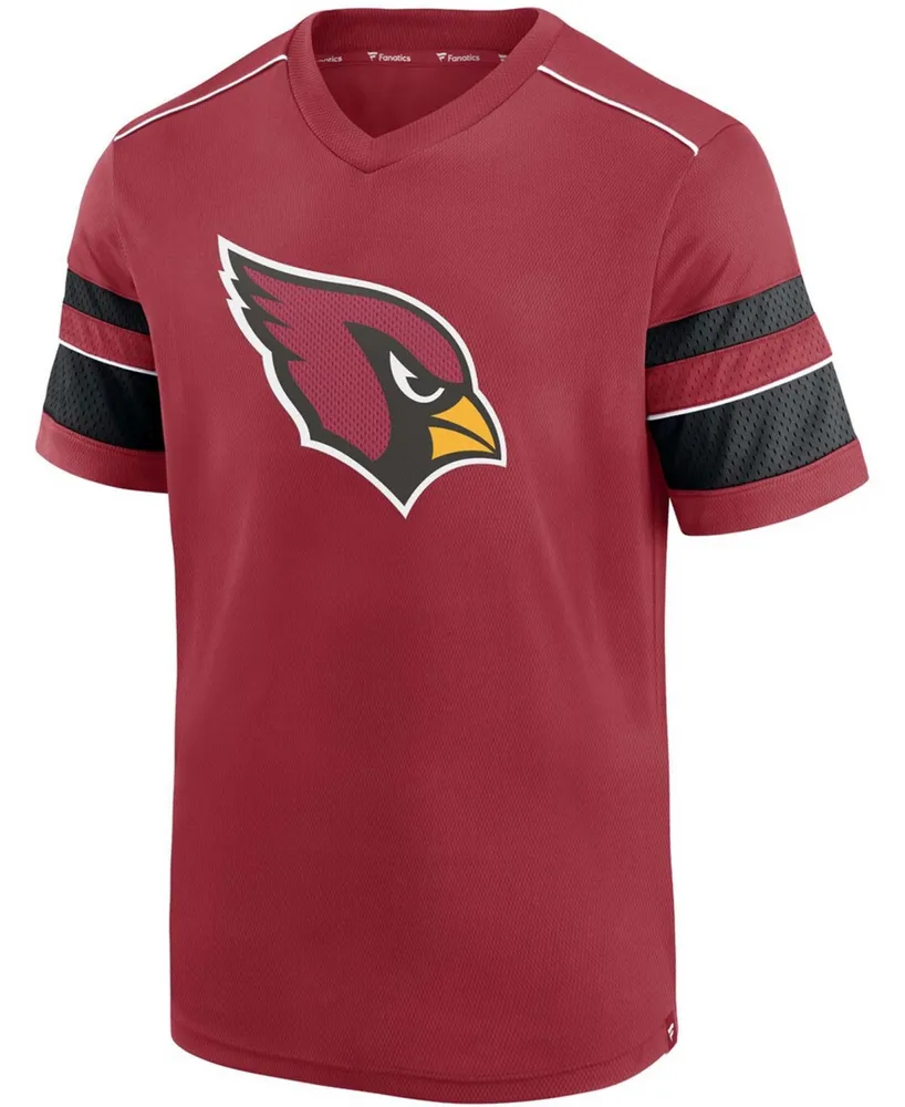 Men's Cardinal Arizona Cardinals Textured Hashmark V-Neck T-shirt