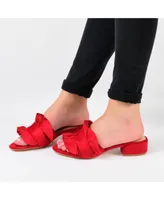Journee Collection Women's Sabica Ruffle Slip On Dress Sandals