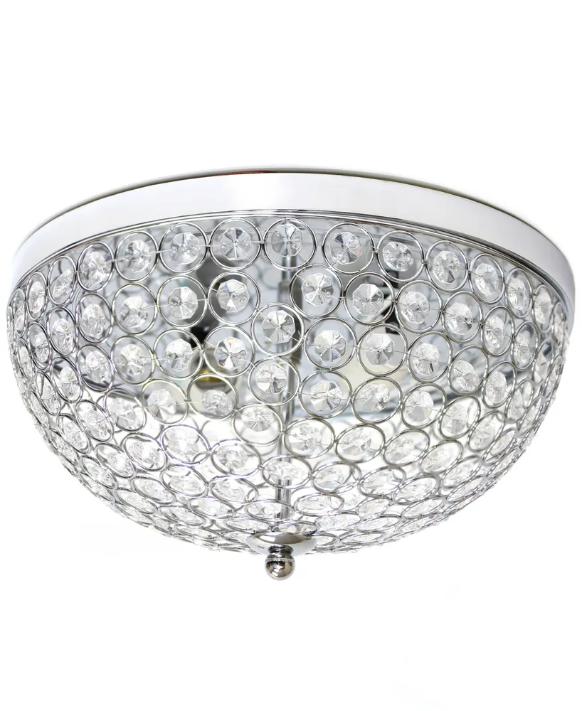 Lalia Home Crystal Glam 2 Light Ceiling Flush Mount