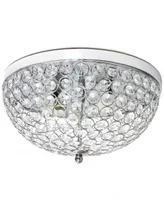 Lalia Home Crystal Glam 2 Light Ceiling Flush Mount