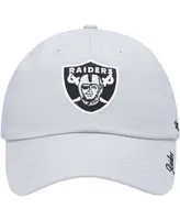 Women's Silver Las Vegas Raiders Miata Clean Up Secondary Adjustable Hat