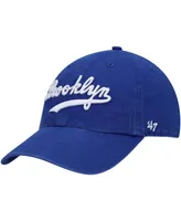 Men's Royal Brooklyn Dodgers Logo Cooperstown Collection Clean Up Adjustable Hat