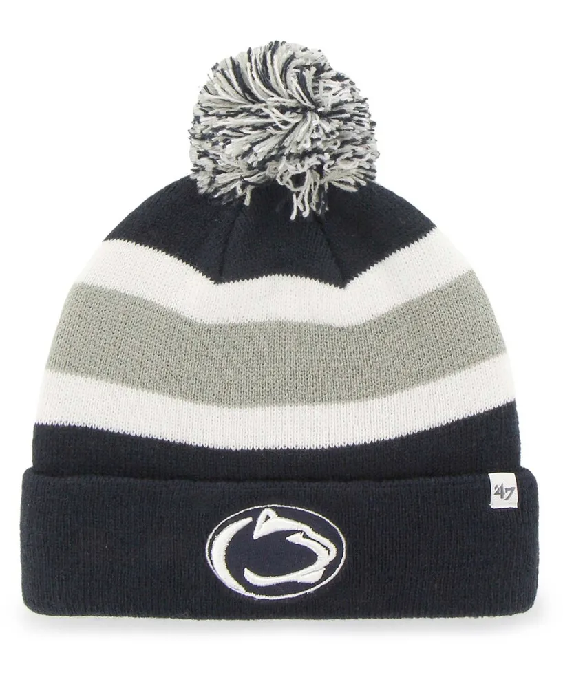 Men's Navy Penn State Nittany Lions Breakaway Cuffed Knit Hat with Pom