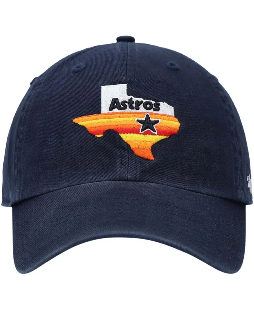 Men's Navy Houston Astros Logo Cooperstown Collection Clean Up Adjustable Hat