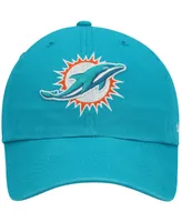 Boys Aqua Miami Dolphins Logo Clean Up Adjustable Hat