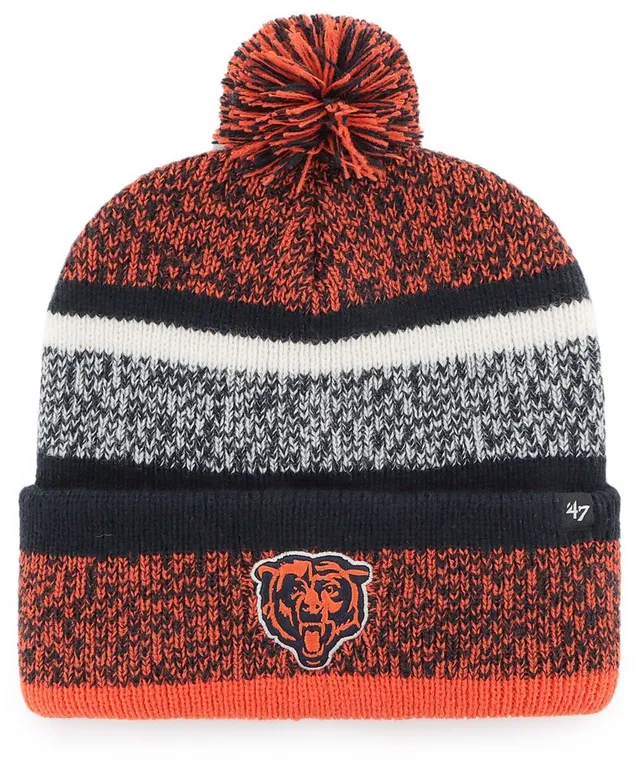 Men's New Era Black Chicago Bears Dispatch Cuffed Knit Hat With Pom