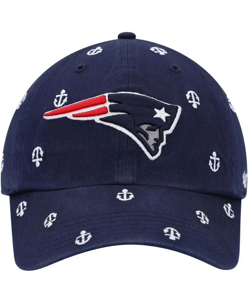 Women's Navy New England Patriots Team Confetti Clean Up Adjustable Hat