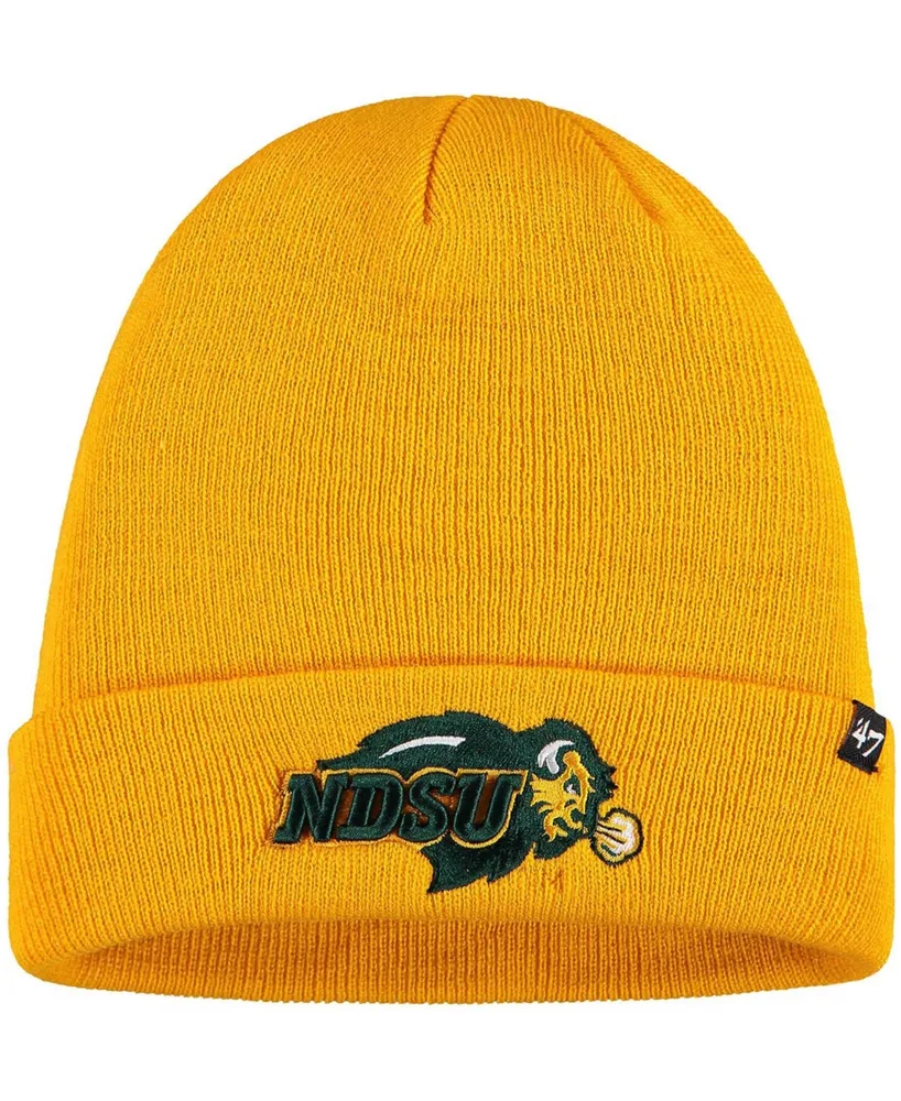 Men's Gold-Tone Ndsu Bison Raised Cuffed Knit Hat - Gold