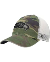 Men's Camo Seattle Seahawks Branson Mvp Trucker Snapback Hat