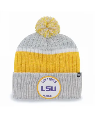 Men's Gray Lsu Tigers Holcomb Cuffed Knit Hat with Pom