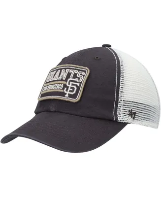 Men's Black, Natural San Francisco Giants Off Ramp Clean Up Trucker Adjustable Hat