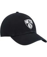 Men's Black Brooklyn Nets Team Clean Up Adjustable Hat