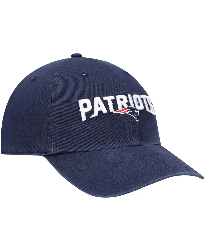 Men's Navy New England Patriots Clean Up Alternate Logo Adjustable Hat