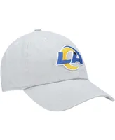 Men's Gray Los Angeles Rams Clean Up Adjustable Hat