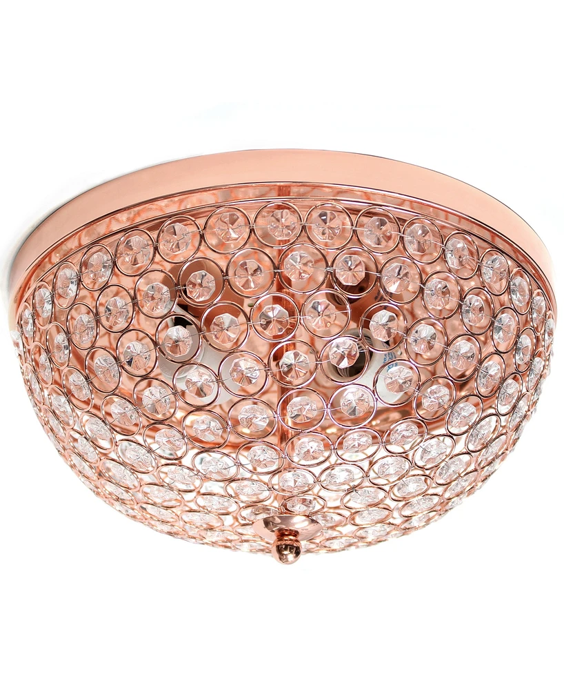 Lalia Home Crystal Glam 2 Light Ceiling Flush Mount