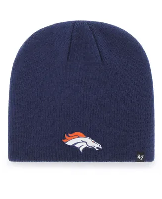 Men's Navy Denver Broncos Primary Logo Knit Beanie