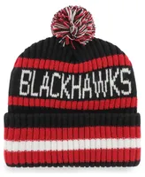 Men's Black Chicago Blackhawks Bering Cuffed Knit Hat with Pom