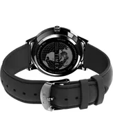Timex Men's Waterbury Black Leather Strap Watch 40 mm