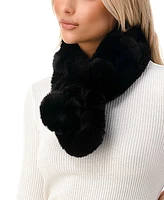 Marcus Adler Women's Faux Fur Pom Pull-Through Collar Scarf