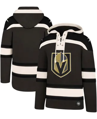 Men's Charcoal, Black Vegas Golden Knights Superior Lacer Pullover Hoodie