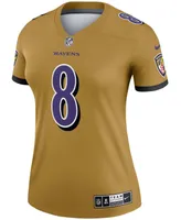 Women's Lamar Jackson Gold-Tone Baltimore Ravens Inverted Legend Jersey - Gold