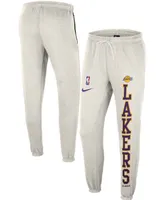 Men's Oatmeal Los Angeles Lakers 75th Anniversary Courtside Fleece Pants