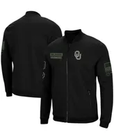 Men's Black Oklahoma Sooners Oht Military-Inspired Appreciation High-Speed Bomber Full-Zip Jacket