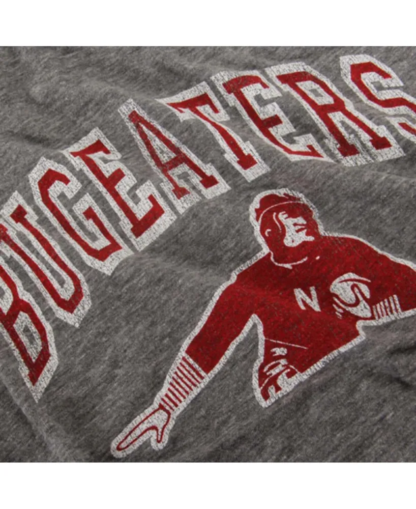 Men's Heather Gray Nebraska Huskers Vintage-Inspired Bugeaters Tri-Blend T-shirt