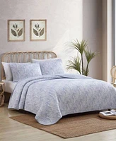 Tommy Bahama Home Distressed Water Leaves Quilt Set