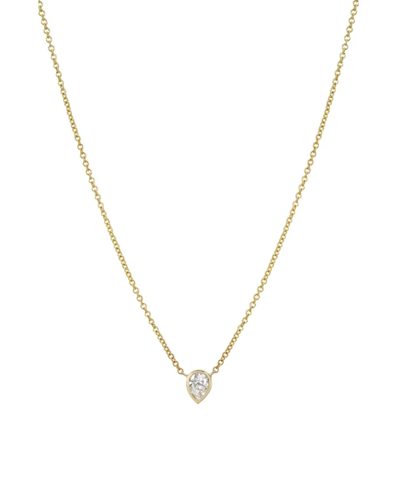 Mini Bezel Diamond Necklace - Zoe Lev Jewelry