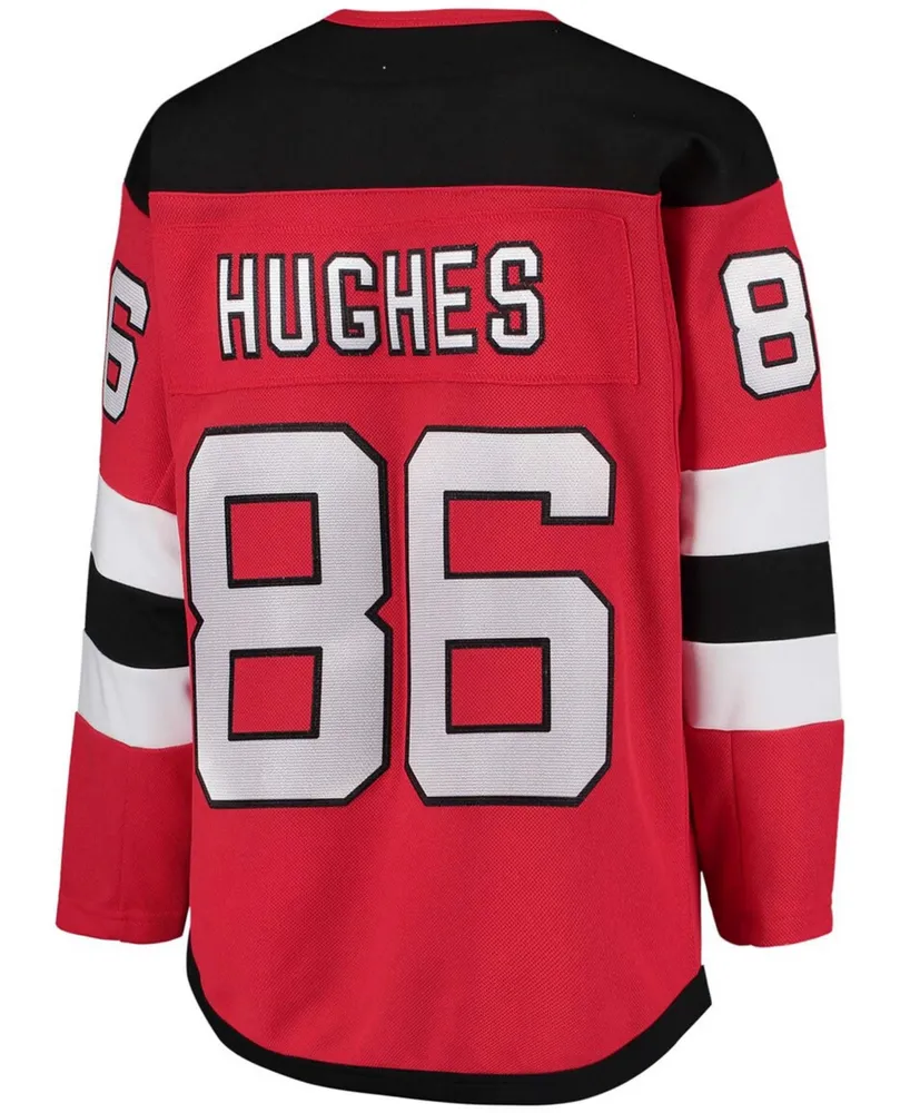 Big Boys and Girls Jack Hughes Red New Jersey Devils Home Premier Player Jersey