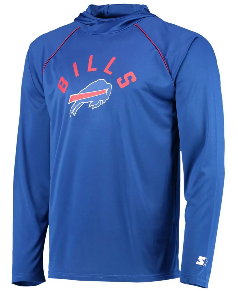 Men's Royal Buffalo Bills Raglan Long Sleeve Hoodie T-shirt