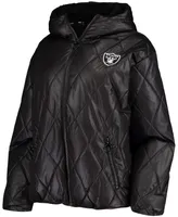 Women's Black Las Vegas Raiders Charlotte Full-Zip Hoodie Puffer Jacket