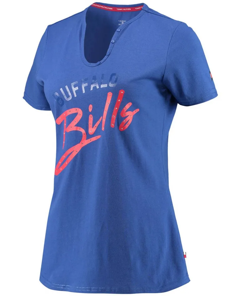 Women's Royal Buffalo Bills Riley V-Neck T-shirt