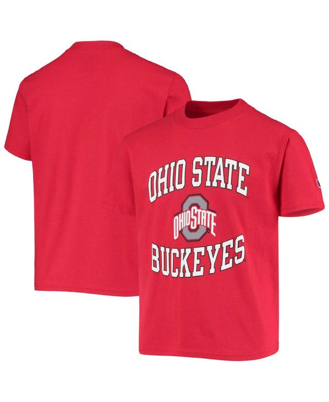 Big Boys and Girls Scarlet Ohio State Buckeyes Circling Team Jersey T-shirt