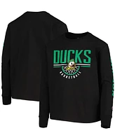 Big Boys and Girls Black Oregon Ducks Basketball Long Sleeve T-shirt