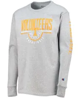 Big Boys and Girls Heathered Gray Tennessee Volunteers Basketball Long Sleeve T-shirt