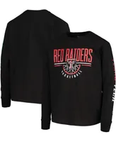 Big Boys and Girls Black Texas Tech Red Raiders Basketball Long Sleeve T-shirt