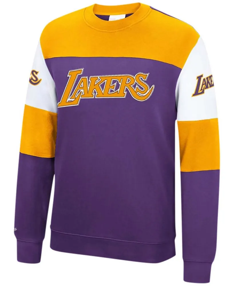 Men's Purple Los Angeles Lakers Perfect Season Fleece Pullover Sweatshirt