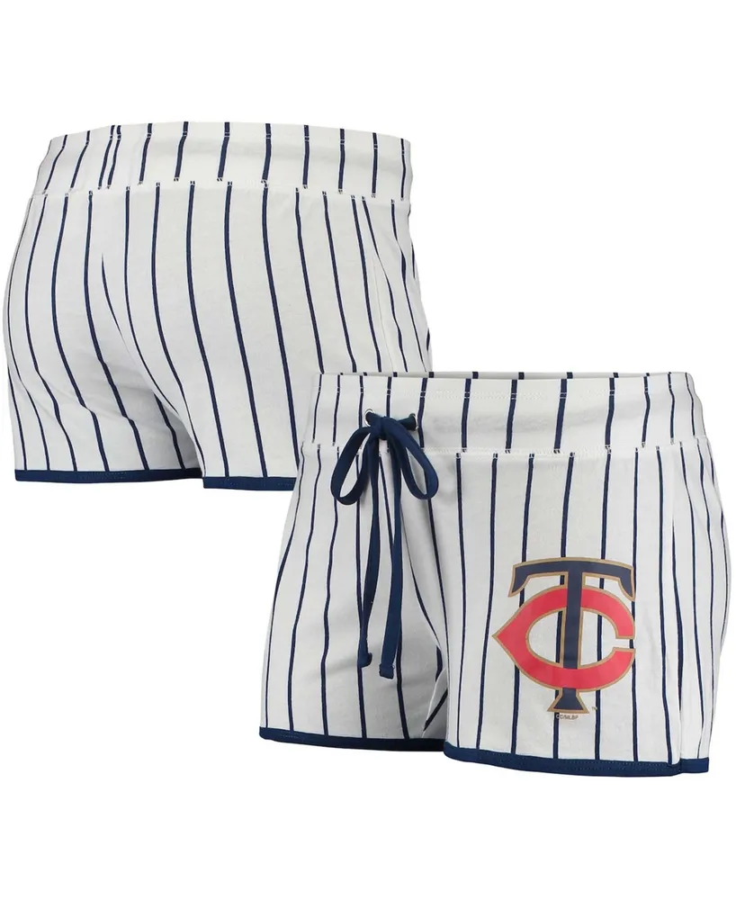 Women's White Minnesota Twins Vigor Pinstripe Sleep Short