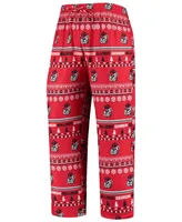 Men's Concepts Sport Red Georgia Bulldogs Ugly Sweater Knit Long Sleeve Top and Pant Set