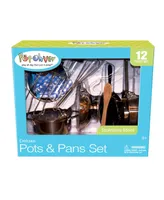 PopOhVer Deluxe Pots Pans Playset Stainless Steel Set, 12 Piece