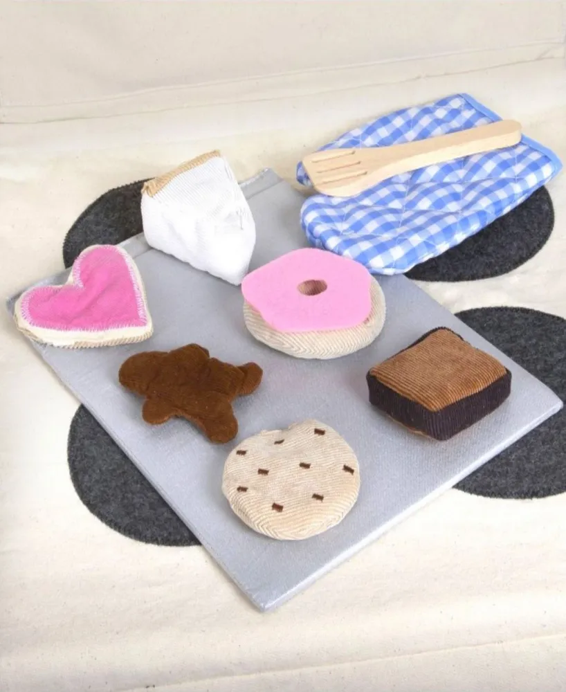 PopOhVer Pretend Play Plush Baking Donuts Pastries Food Playset