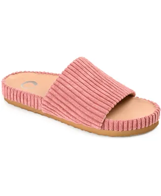 Journee Collection Women's Aveline Corduroy Slide Slippers