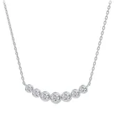 Portfolio by De Beers Forevermark Diamond Seven Stone Bezel Necklace (7/8 ct. t.w.) in 14k White Gold, 16" + 2" extender